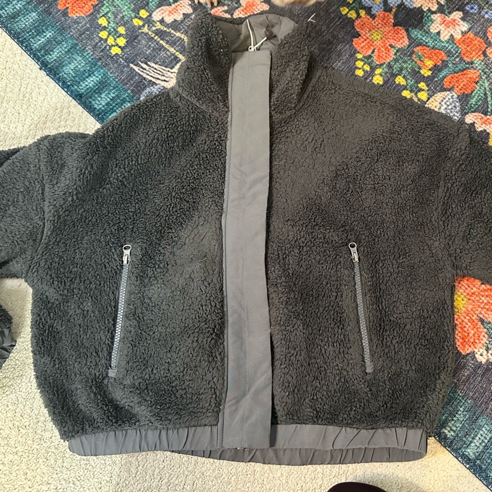 Vuori Gray Fleece Zip-Up Jacket